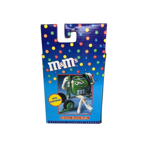 VTG M&M Groovy Green Radio Swing Lanyard Headphones New Old Stock - Picture 10 of 15